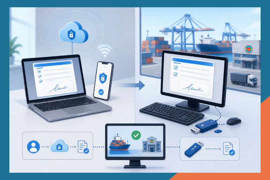 So sánh chữ ký số từ xa và USB Token khi khai báo Hải quan?